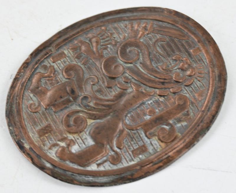 Dutch WW2 Combat Helmet Lion Plate