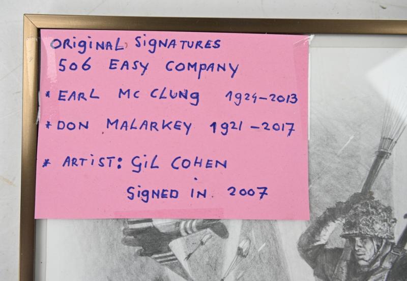 US WW2 Band of Brothers Members Signed Print Valor Studios
