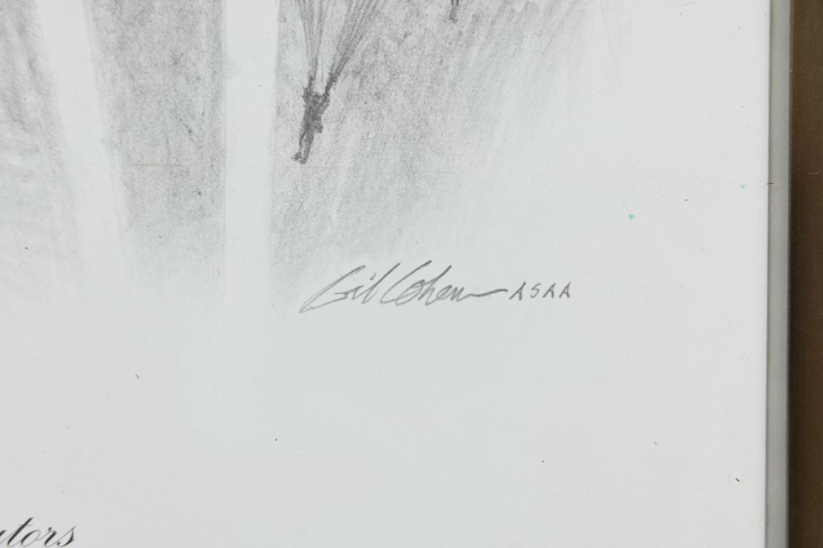 US WW2 Band of Brothers Members Signed Print Valor Studios