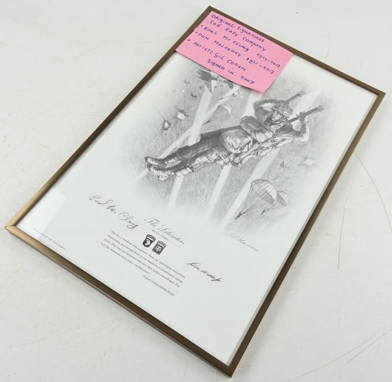 US WW2 Band of Brothers Members Signed Print Valor Studios