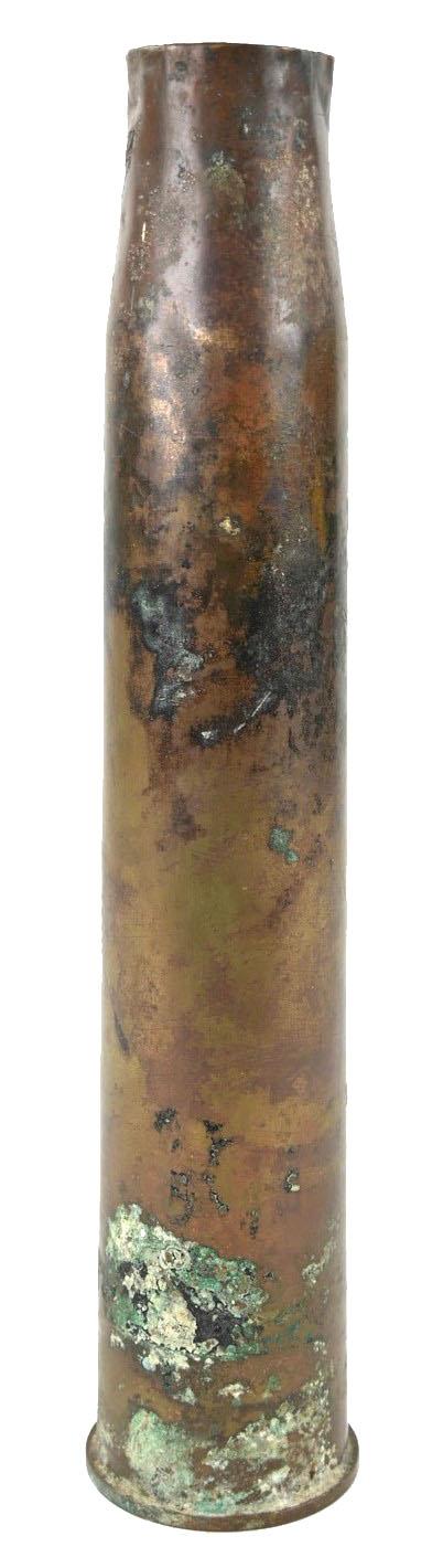 British WW2 Ordnance Quick-Firing 6-pounder 7 cwt Brass Artillery Canon Shell