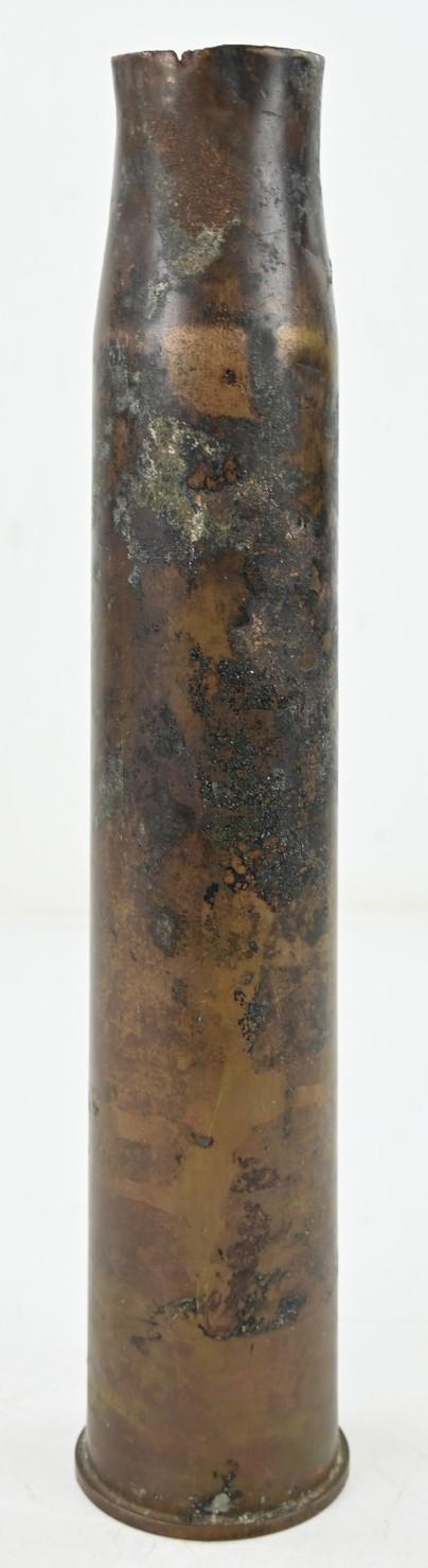 British WW2 Ordnance Quick-Firing 6-pounder 7 cwt Brass Artillery Canon Shell