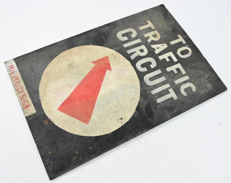 British WW2 Miltary Police Roadsign 'Traffic Circuit'