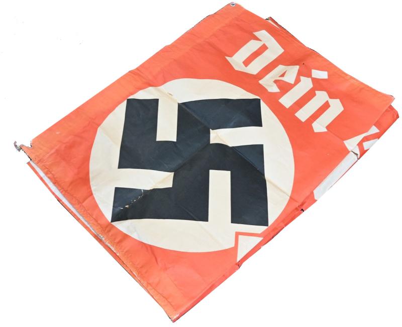 German Third Reich Election Paper Road Banner April 10th, 1938