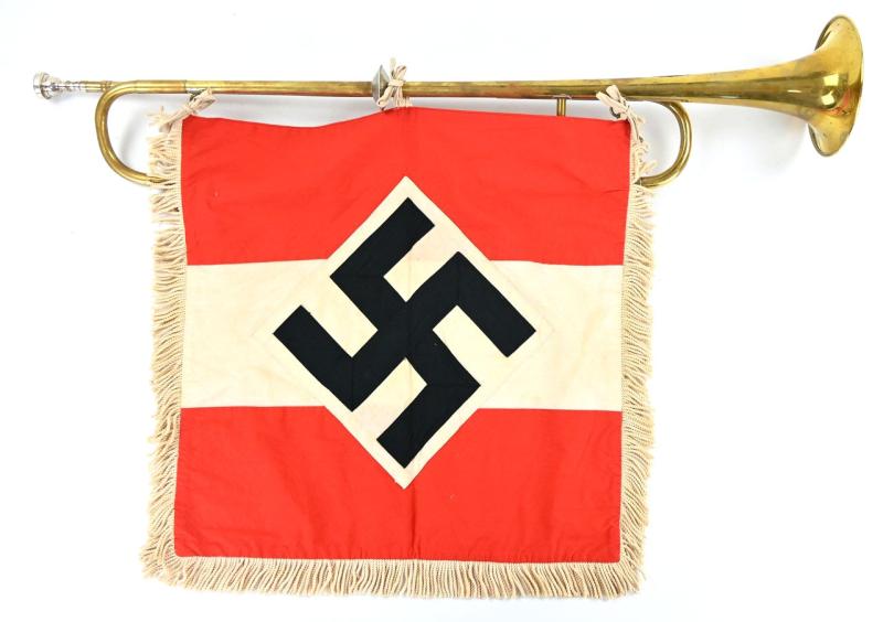 German Hitler Youth Trumpet & Fahne
