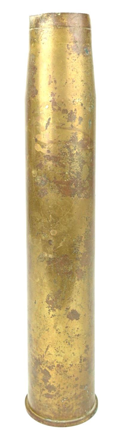 British WW2 Ordnance Quick-Firing 6-pounder 7 cwt Brass Shell 1943