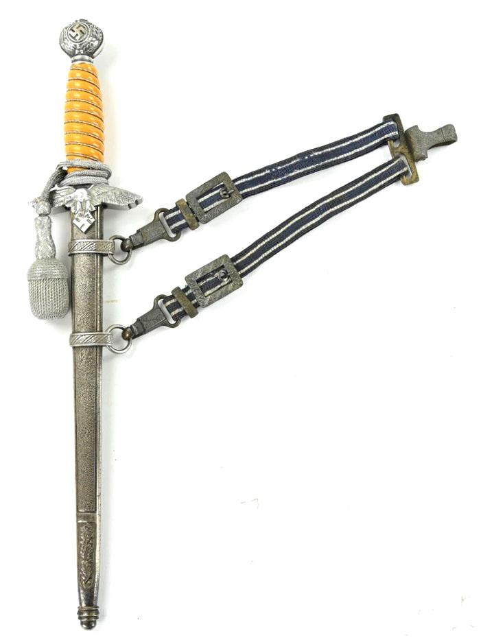 German LW Dagger and Hanger Gold plated