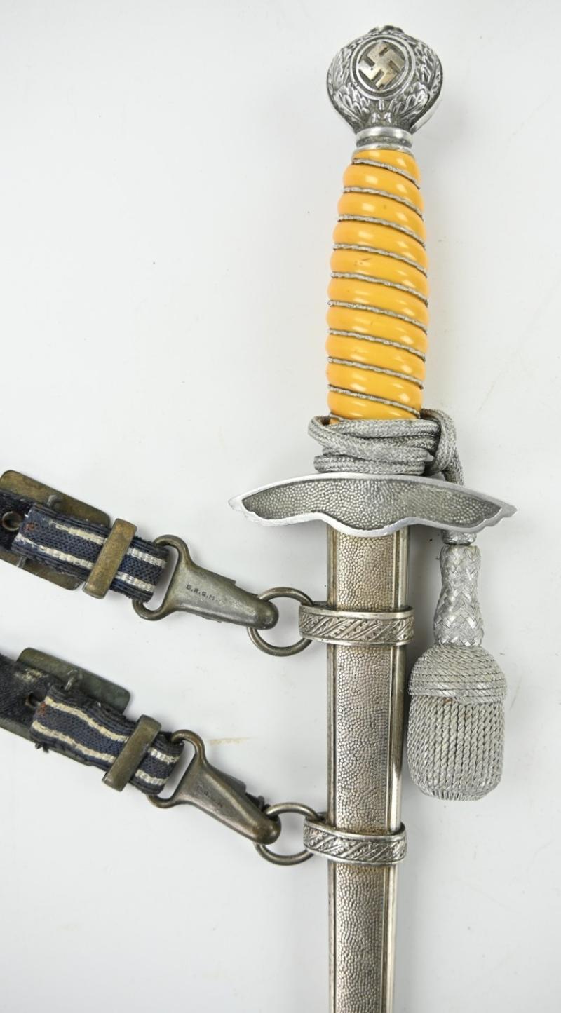German LW Dagger and Hanger Gold plated