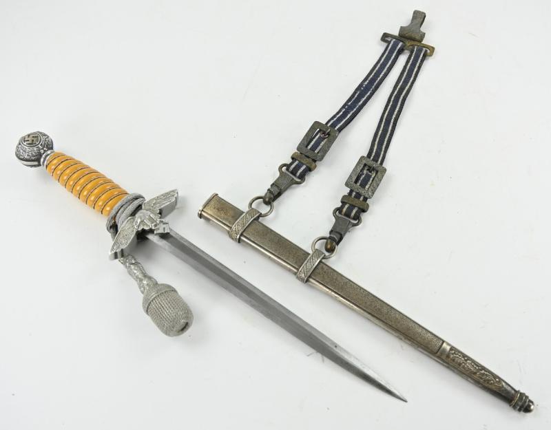 German LW Dagger and Hanger Gold plated