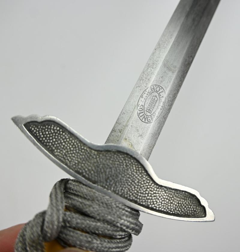 German LW Dagger and Hanger Gold plated