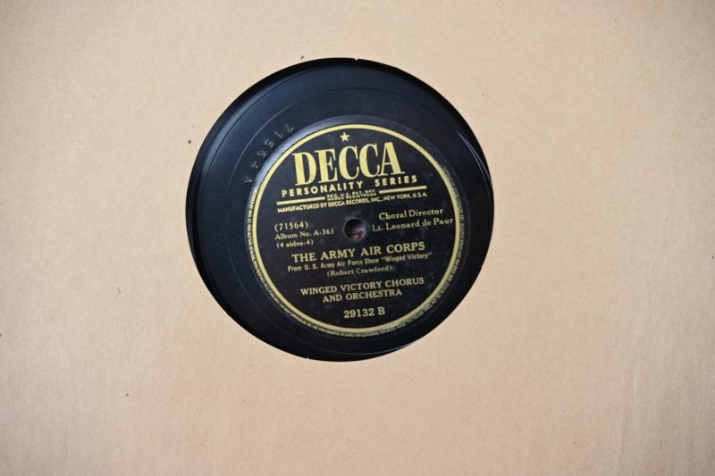 USAAF WW2 Music Record 'Winged Victory'