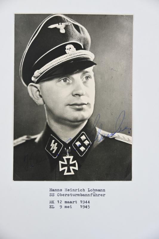 Signature of Waffen-SS KC & OLC Recipient 'Hanns-Heinrich Lohmann'