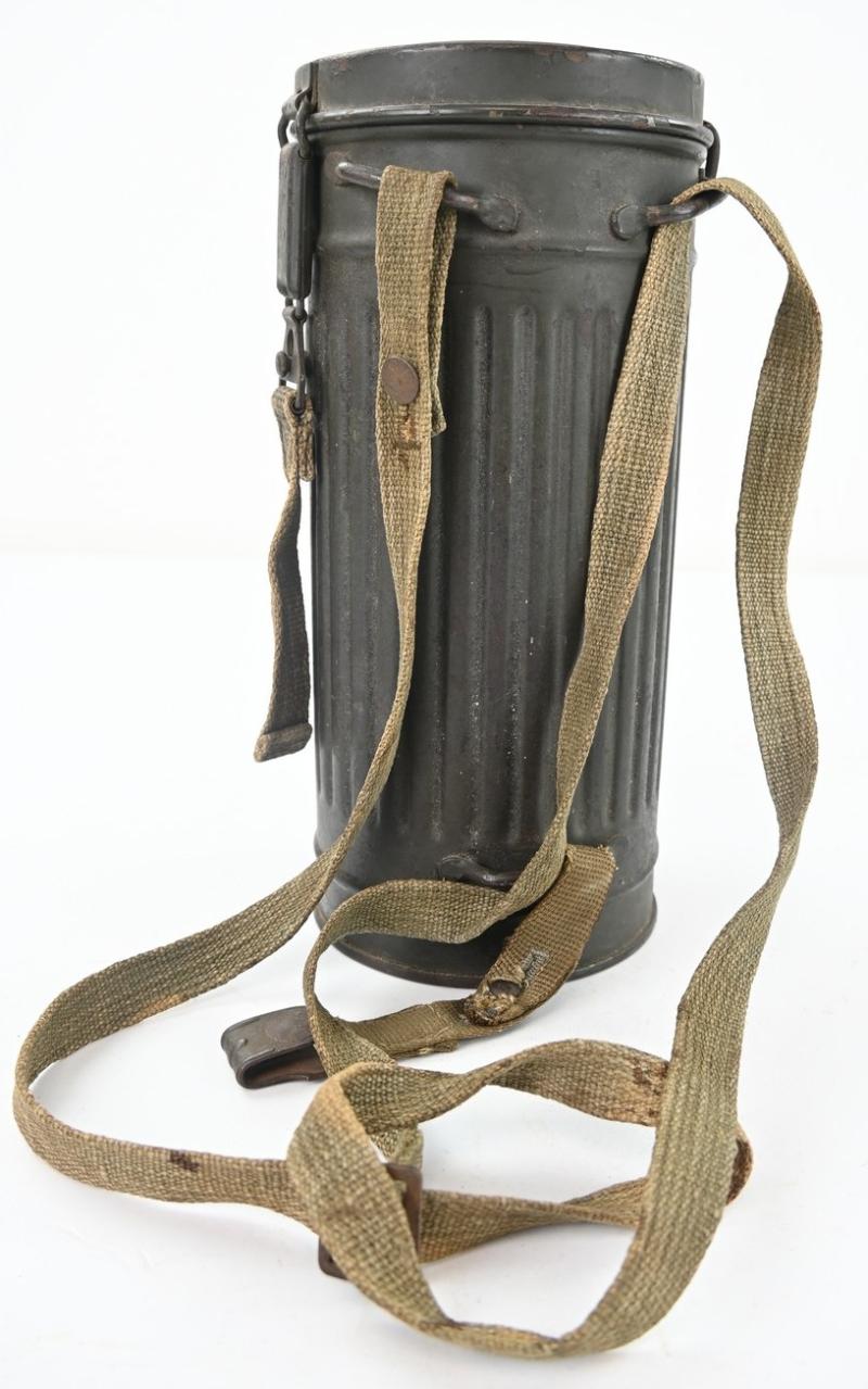 German WH M31 Named & Matching Gasmask & Cannister