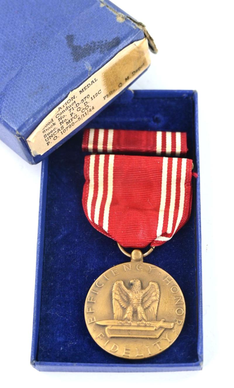 US WW2 Good Conduct Medal in Box 1944