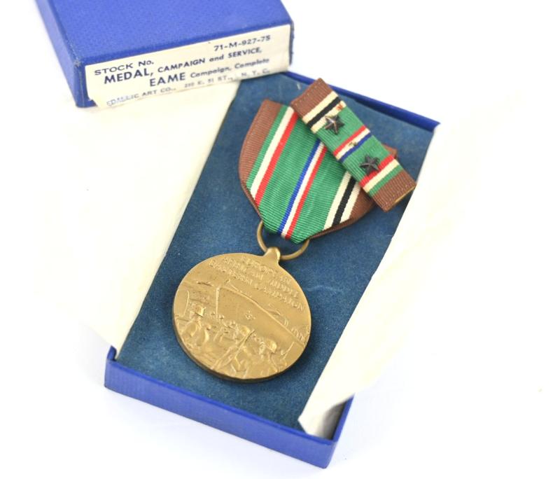 US WW2 EAME Medal in Case