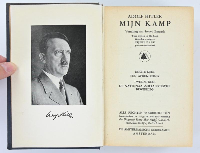 Dutch Adolf Hitler Mein Kampf (Mijn Kamp) Book