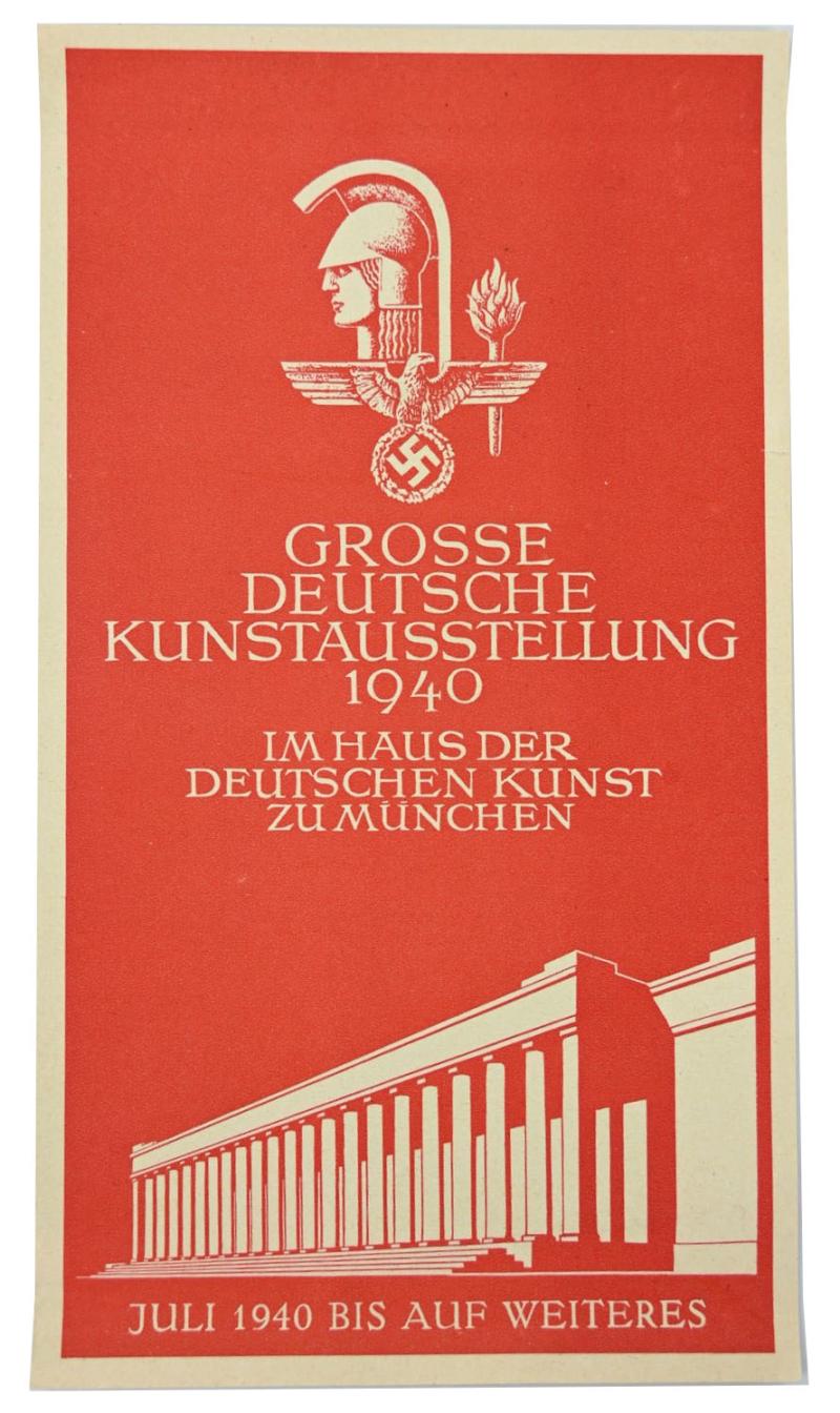 German Third Reich Art Expo Flyer 1940