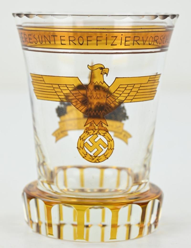 German Third Reich Remembrance Glass 'Heeresunteroffiziervorschule Schloss Tetschen'