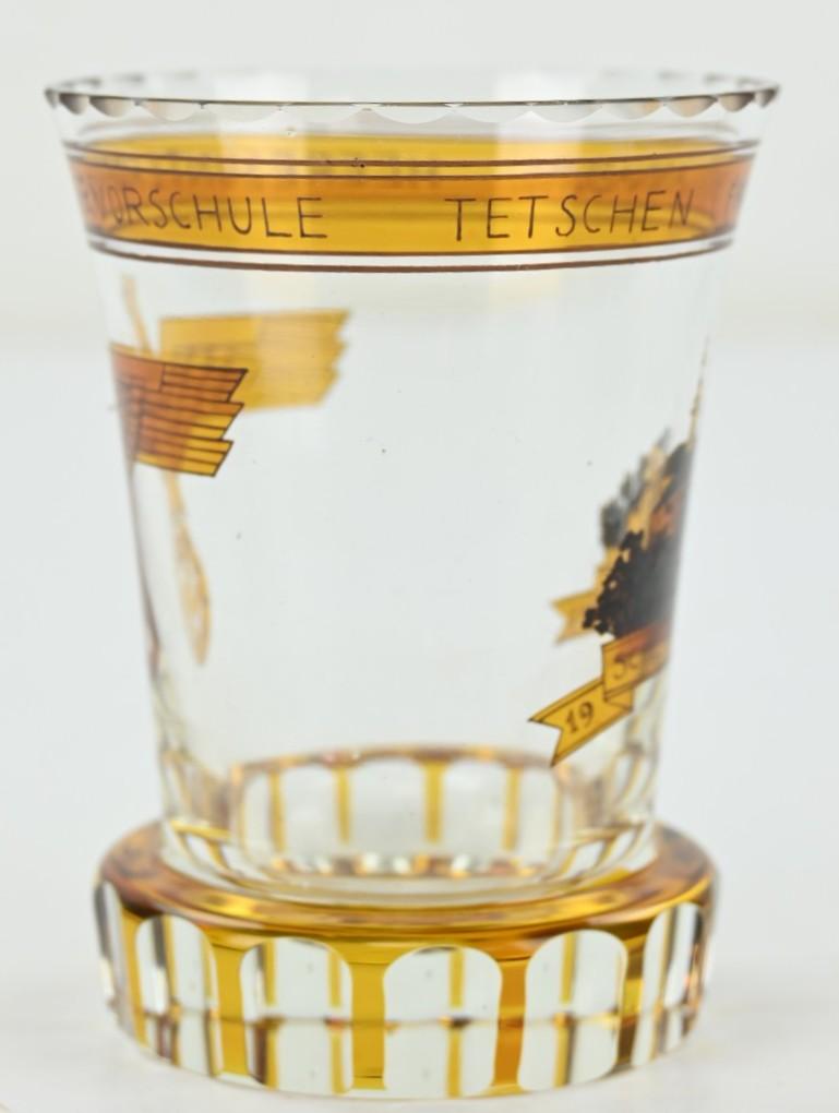 German Third Reich Remembrance Glass 'Heeresunteroffiziervorschule Schloss Tetschen'