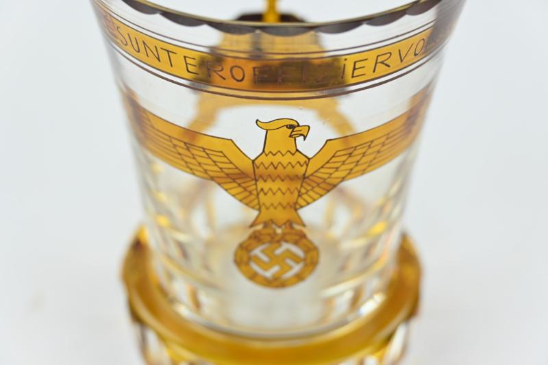 German Third Reich Remembrance Glass 'Heeresunteroffiziervorschule Schloss Tetschen'
