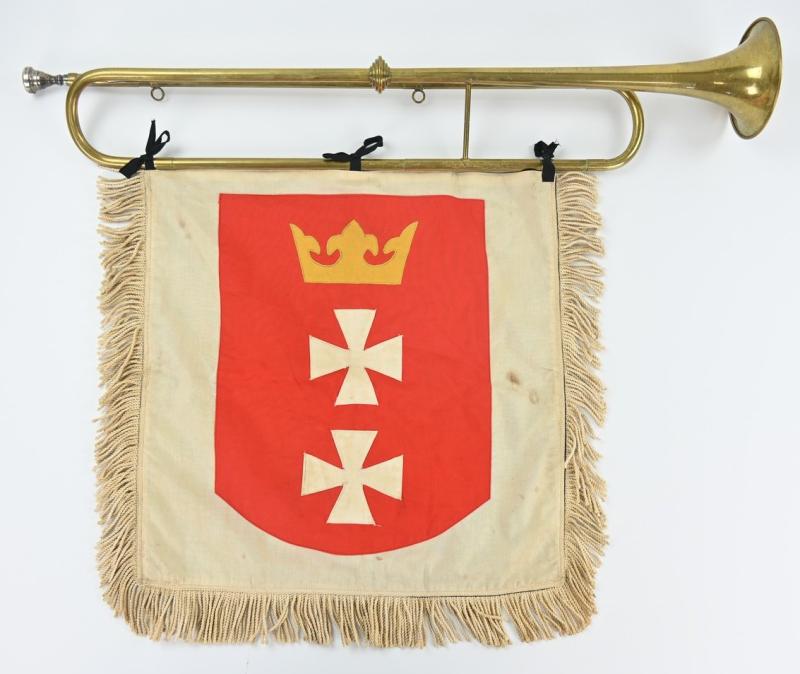 German Youth / Hitler Youth Trumpet & Fahne 'Danzig'