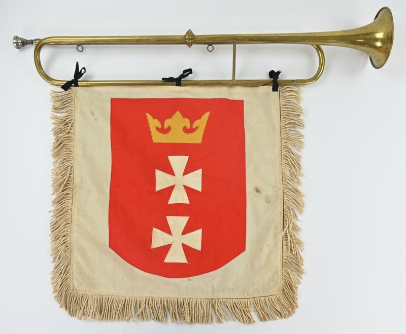 German Youth / Hitler Youth Trumpet & Fahne 'Danzig'