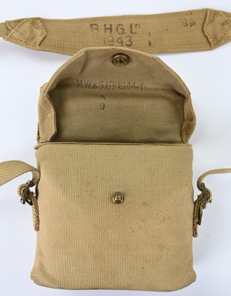 British WW2 Binocular with Carrying Pouch