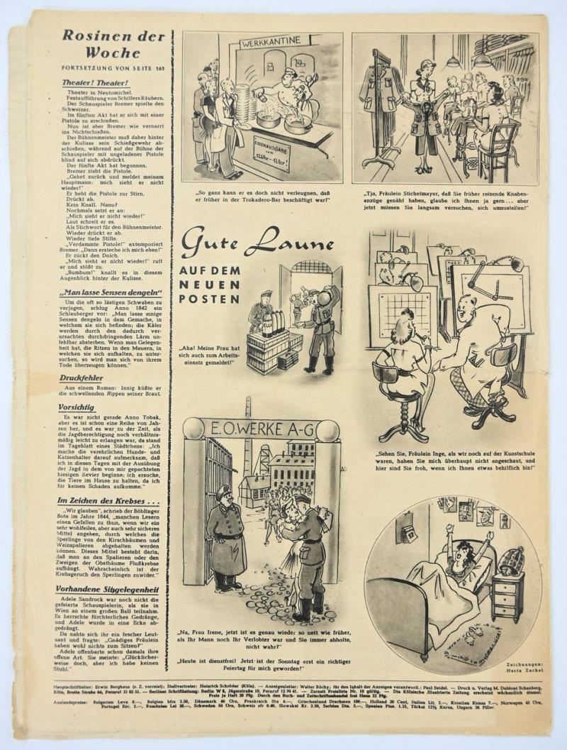 German Magazine kölnische illustrierte zeitung April 8th, 1943