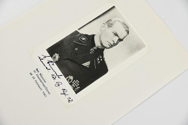 Signature of Waffen-SS KC-OLC Recipient 'Max Wünsche'