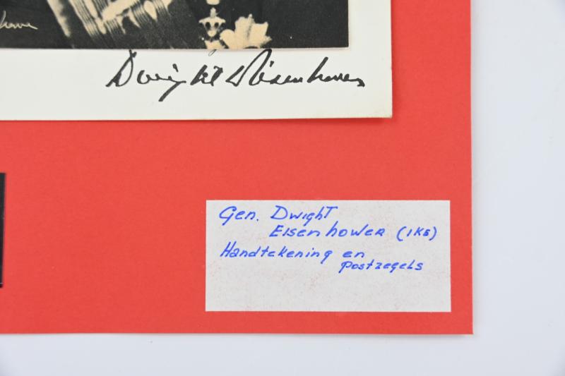 US WW2 President Dwight D. Eisenhower Card and Stamps