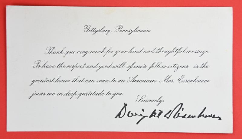US WW2 President Dwight D. Eisenhower Card and Stamps