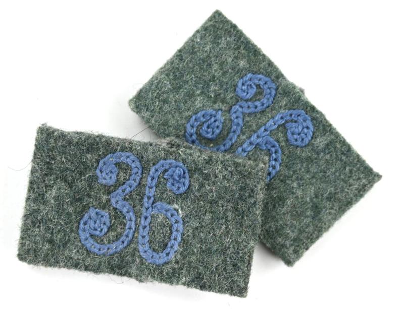 German WH Shoulderboard Slip-ons 'N.R.36'
