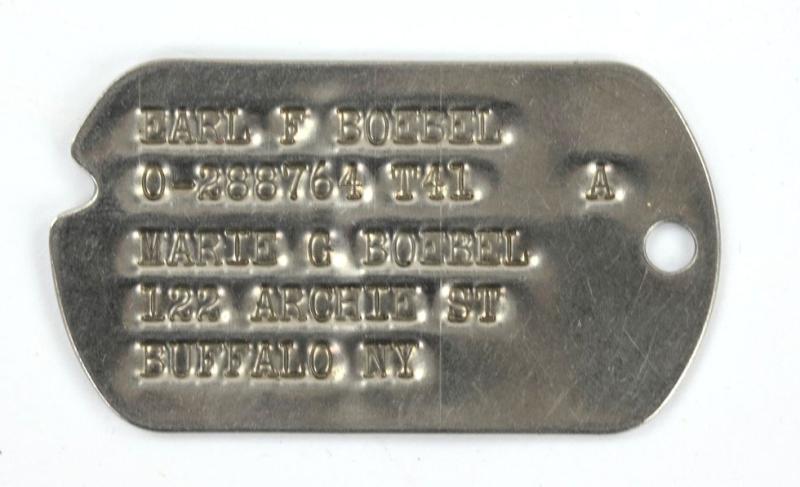 US WW2 Dog-Tag Major 'Earl F. Boebel' 924th FAB