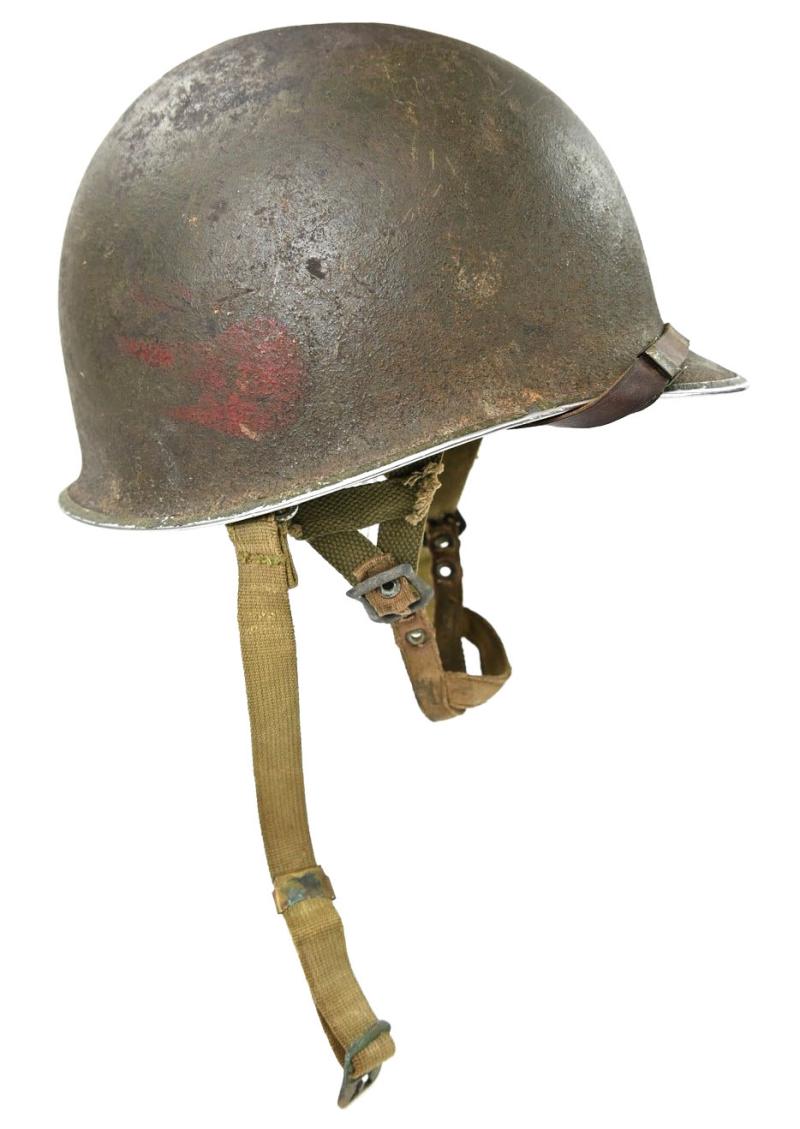 US WW2 82nd Airborne Division 508th Parachute Infantry Regiment Combat Helmet