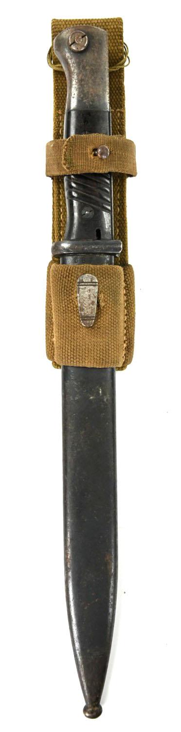 German WH K98 Mauser Bayonet with Canvas Frog