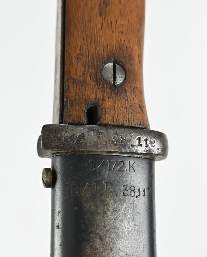German K98 Bayonet Number Matching '6./J.R. 38'