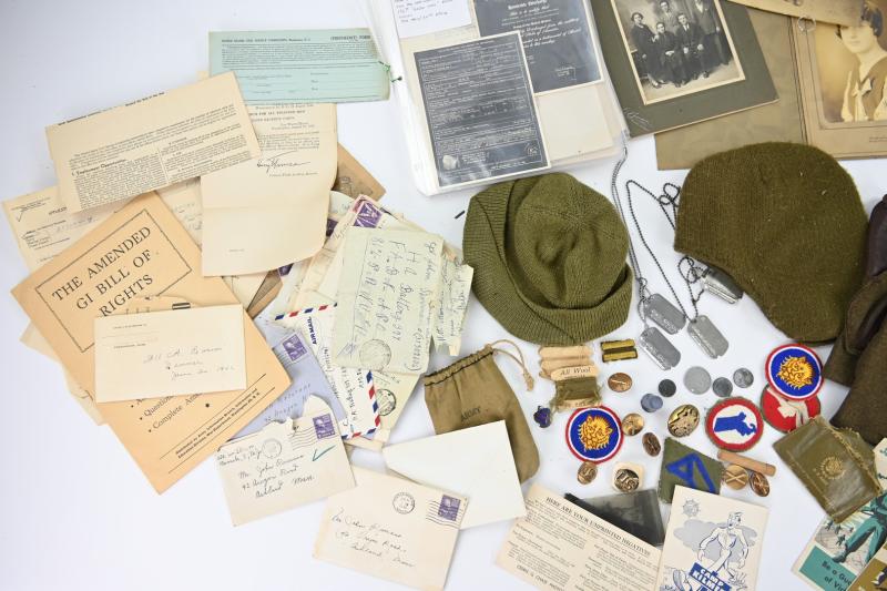 US WW2 Grouping of 424th Infantry Regiment Corporal John F. Roverano