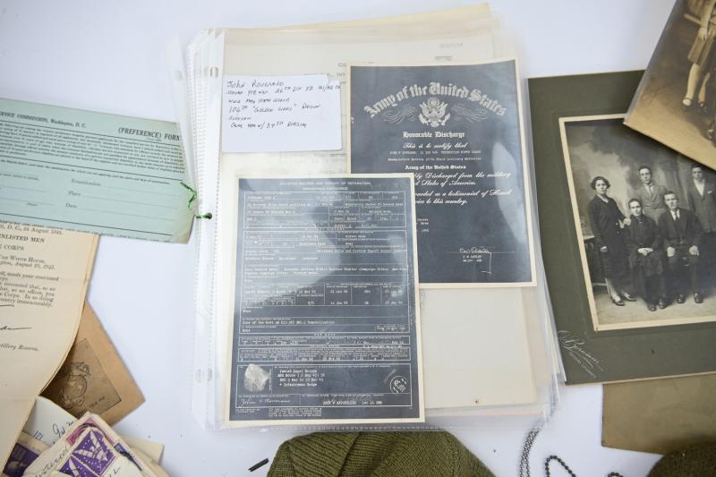 US WW2 Grouping of 424th Infantry Regiment Corporal John F. Roverano
