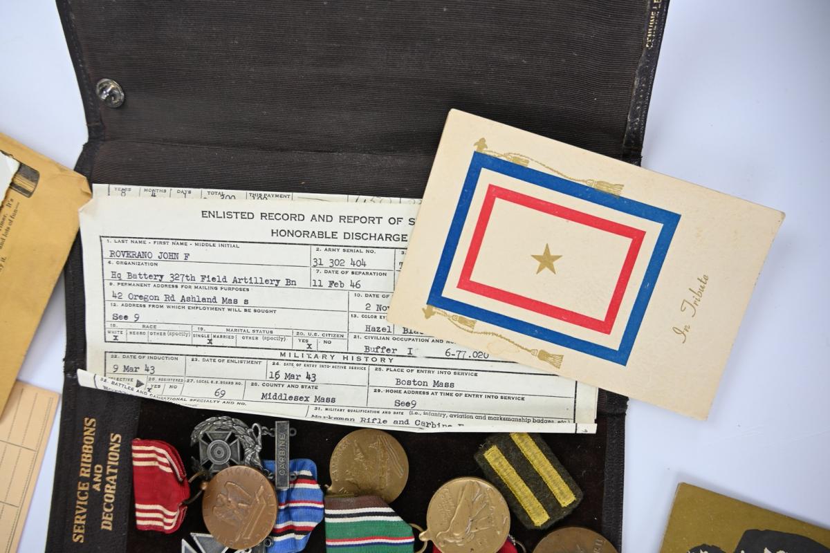 US WW2 Grouping of 424th Infantry Regiment Corporal John F. Roverano