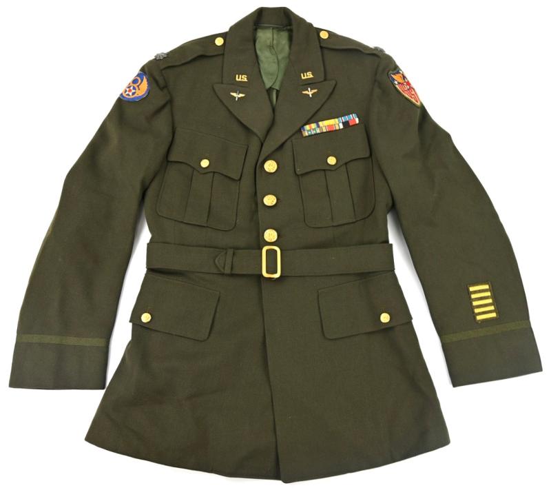 USAAF WW2 LTC 4-pocket officer tunic 8th Air Force