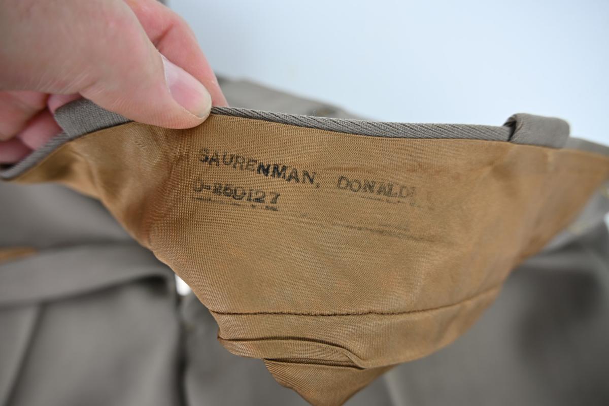 US WW2 Officer Pinks 'Major Saurenman' 1115th Engineer Combat Group