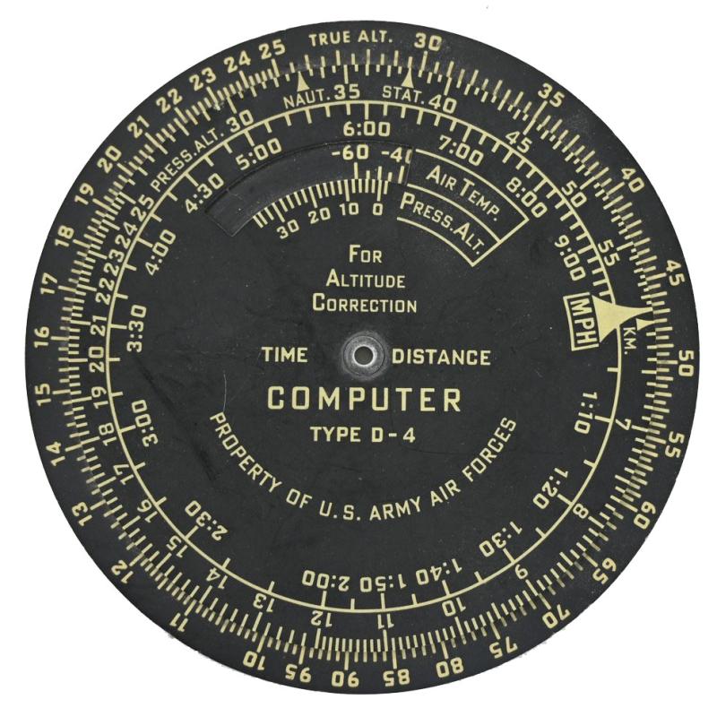 USAAF WW2 D-4 Time Distance Computer