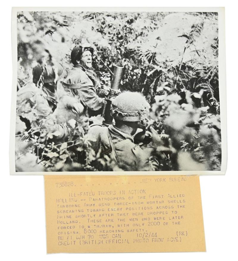 US WW2 Press Photo 'Market Garden' Arnhem 1944