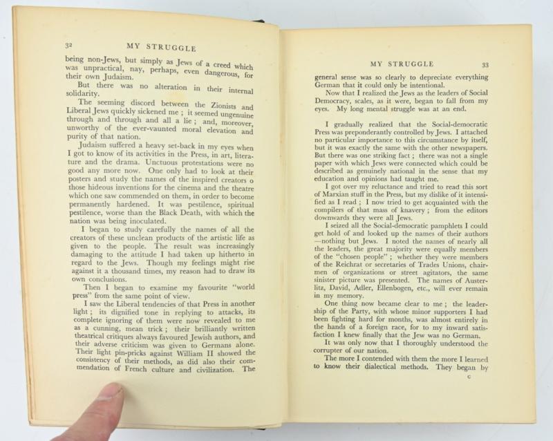 British WW2 Version of Adolf Hitler 'Mein Kampf' My Struggle