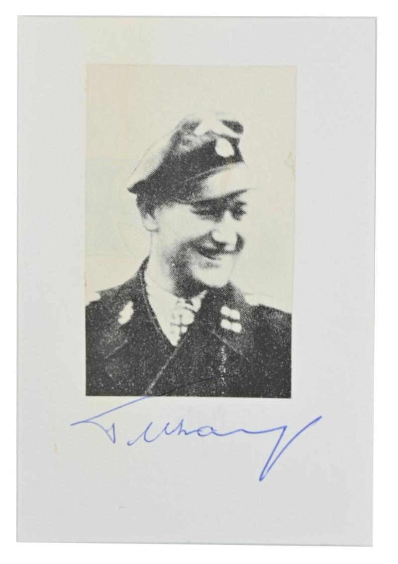Signature of Waffen-SS Knight's Cross Recipient 'Hans-Albin von Reitzenstein'