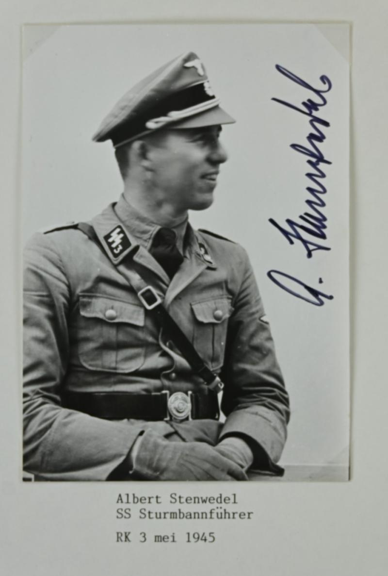 Signature of Waffen-SS Knight's Cross Recipient 'Albert Stenwedel'