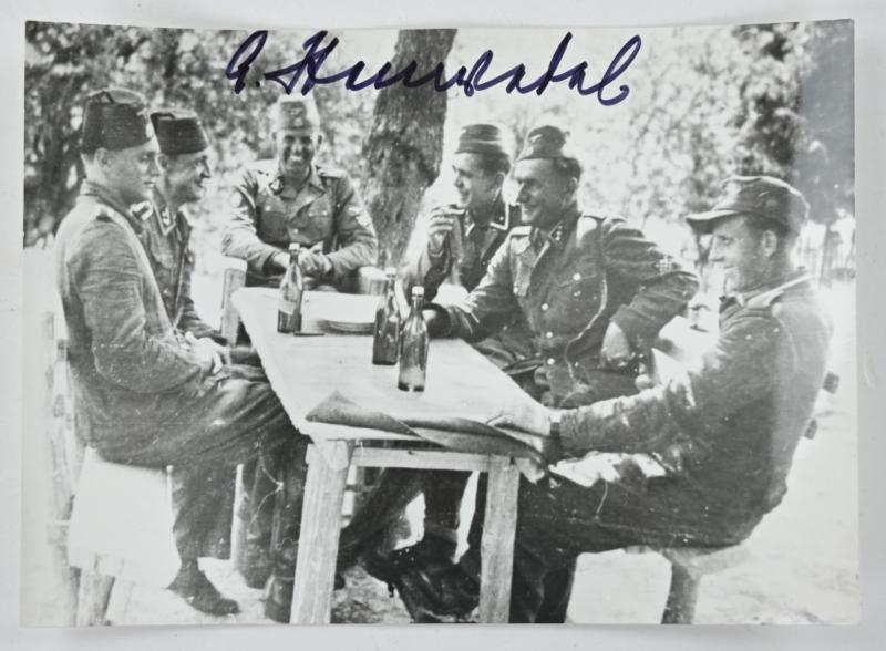 Signature of Waffen-SS Knight's Cross Recipient 'Albert Stenwedel'