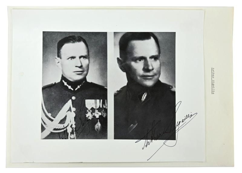 Signature of Waffen-SS Member 'Arthur Sigailis'