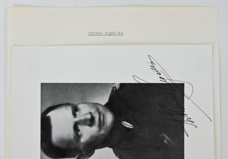 Signature of Waffen-SS Member 'Arthur Sigailis'