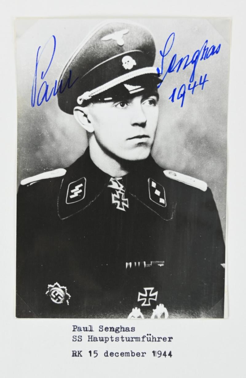 Signature of Waffen-SS KC Recipient 'Paul Senghas'